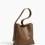 Soft-Buckle Piping Bucket Bag