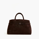 Vintage Buckle-Design Top-Handle Bag