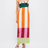 Paloma | Striped Empire-Waist Maxi Dress