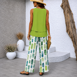 Verdalisse | Ensemble d'été élégant en deux pièces avec pantalon ample