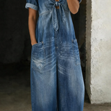Patricia | Combinaison en jean col V