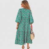 Fabienne | Robe maxi fleurie à manches kimono