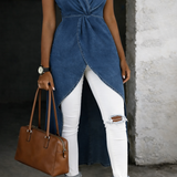 Corinne | Tunique en denim col en V