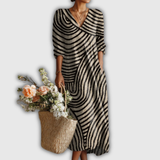 Corinne | Robe longue à motif graphique
