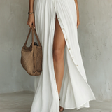 Amélia™ — Robe maxi élégante à col revers