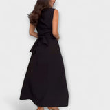 Mira - Robe midi à enfiler avec détail à nouer