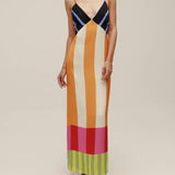 Paloma | Striped Empire-Waist Maxi Dress
