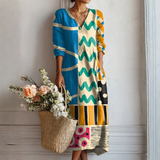 Catherine | Robe longue à motif graphique