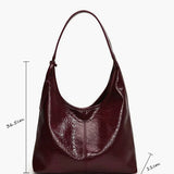 Leisure Button Clasp Hobo Bag