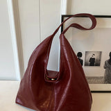 Leisure Button Clasp Hobo Bag