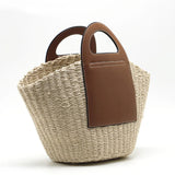 Two Tone Straw Bag