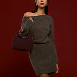 Always Chic Suede Woven Tote Bag