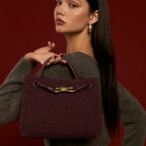 Always Chic Suede Woven Tote Bag