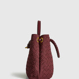 Always Chic Suede Woven Tote Bag
