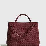 Always Chic Suede Woven Tote Bag