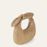 Vacation Style Bow Knot Detail Straw Bag