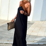 Sienna | Backless Cross-Neck Elegant Dress