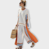 Anila - Ensemble Élégant Deux Pièces Avec Design Rayé