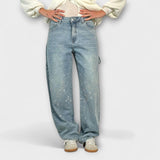 Fable - Jeans en Denim Brillant au Style Balloon Carpenter