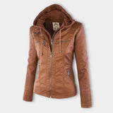 Aven | Modern Hooded Leather Jacket