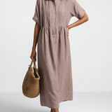 Lysandra™ — Robe chemise fluide estivale