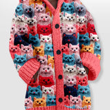 Isabella - Gilet pour chats tricoté coloré