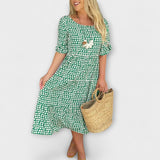 Blythea – Robe midi décontractée et plissée