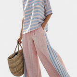 Cecília - Ensemble en lin de bambou rose
