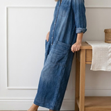 Sylvie | Combinaison en denim délavé