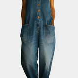 Claudine | Salopette en denim doux