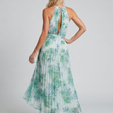 Portia | Robe midi à fleurs en soft avec bretelles croisées