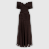 Béatrice | Robe longue verte à décolleté en V