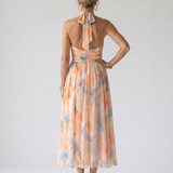 Elin | Robe midi à bretelles douces