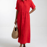 Lysandra™ — Robe chemise fluide estivale