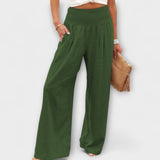 Thearya - Pantalon en lin large et décontracté