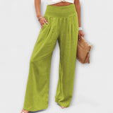 Thearya - Pantalon en lin large et décontracté