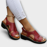 Christina – Sandales en cuir orthopédique avec un talon confortable