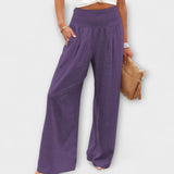 Thearya - Pantalon en lin large et décontracté