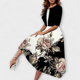 Robe Midi Femme avec Blazer
