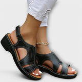 Christina – Sandales en cuir orthopédique avec un talon confortable