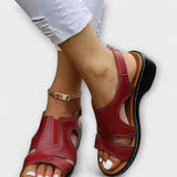 Christina – Sandales en cuir orthopédique avec un talon confortable