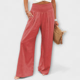 Thearya - Pantalon en lin large et décontracté