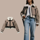 Aeris | Versatile Khaki Leather Jacket