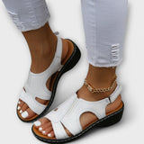 Christina – Sandales en cuir orthopédique avec un talon confortable