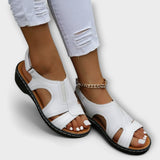 Christina – Sandales en cuir orthopédique avec un talon confortable