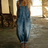 Nadine | Salopette en denim délavé