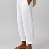 Romina™ Pantalon en Lin Classique