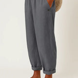 Romina™ Pantalon en Lin Classique