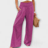 Thearya - Pantalon en lin large et décontracté