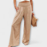 Thearya - Pantalon en lin large et décontracté